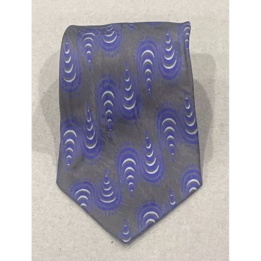 Giorgio Armani Mens Tie 100% Silk Made In Italy Purple‎ Brown VTG L55" W3 5/8"